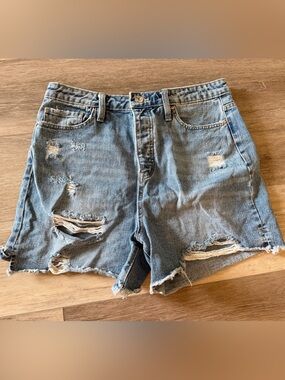 YMI Button Fly Mom Fit Denim Shorts - Size 13